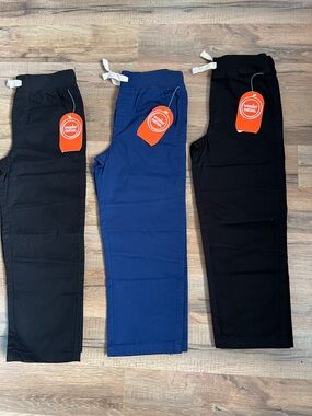 New wonder nation little woven boys drawstring pull on lightweight pants 3Pc set